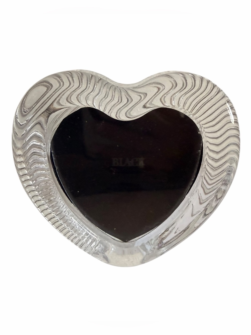 Mikasa Heart Shaped Glass Picture Frame